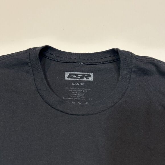ESR Racing Shirt Adult Large Black MK Car Auto Racing Tee Logo Men - Picture 6 of 12
